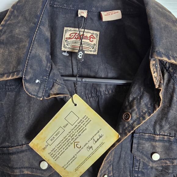NWT Rafter C Cowboy Collection Button-Up-Black-Kid's‎ XL - Picture 5 of 8